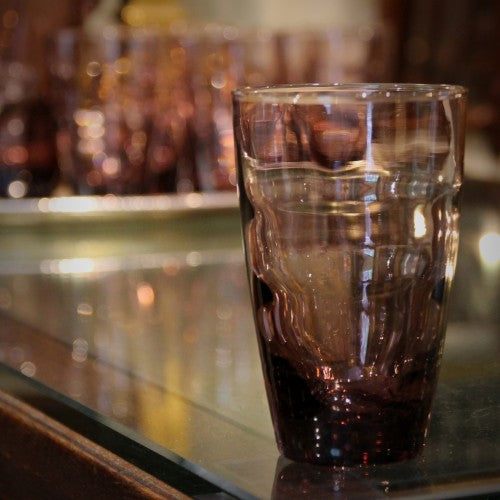 Modernist “Optic” Amethyst Glass
