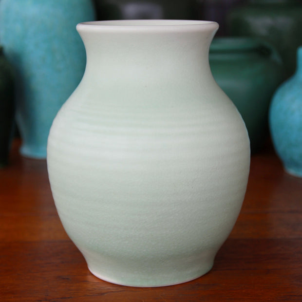 English Deco Pale Celadon Vase