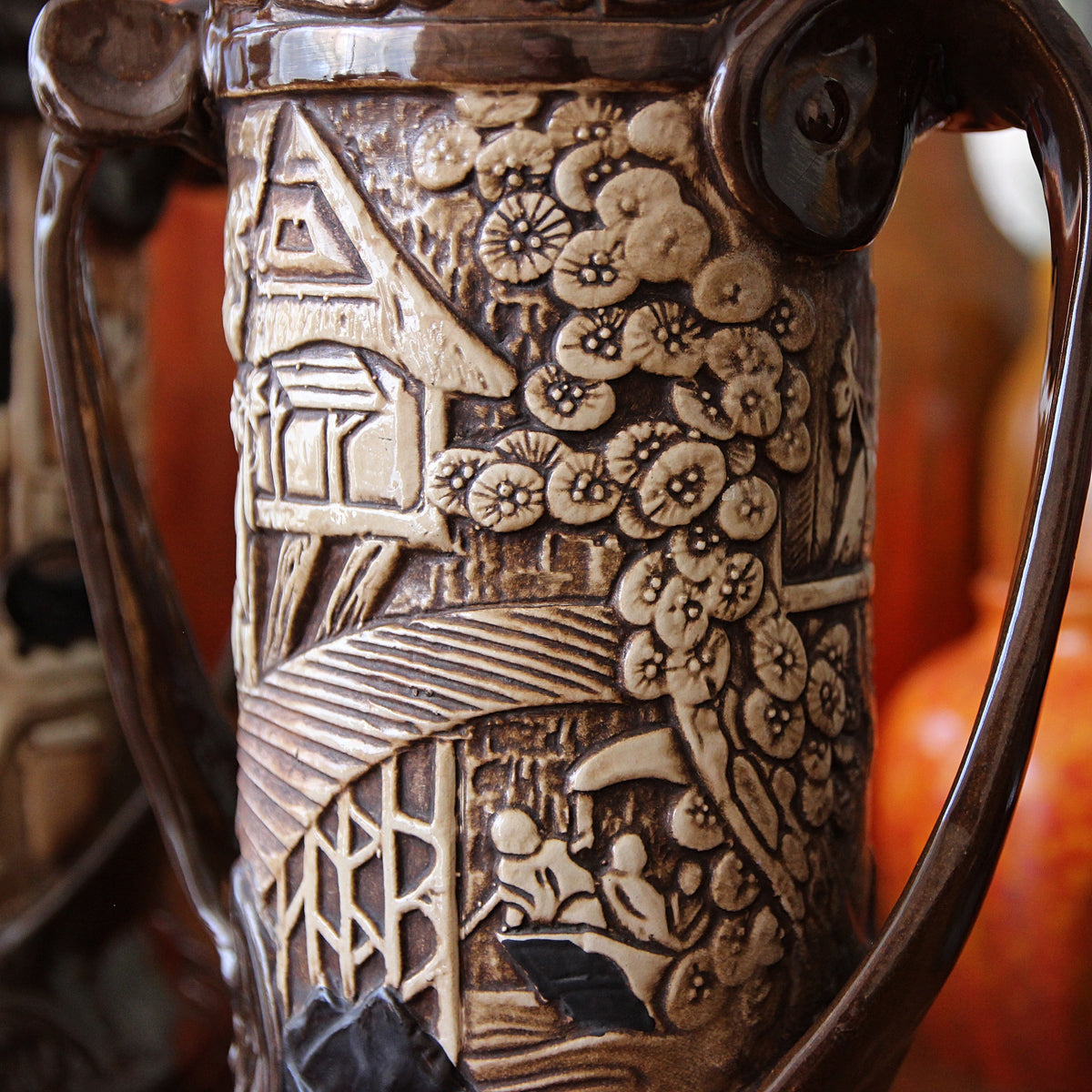 English Nouveau Orientalist Vases