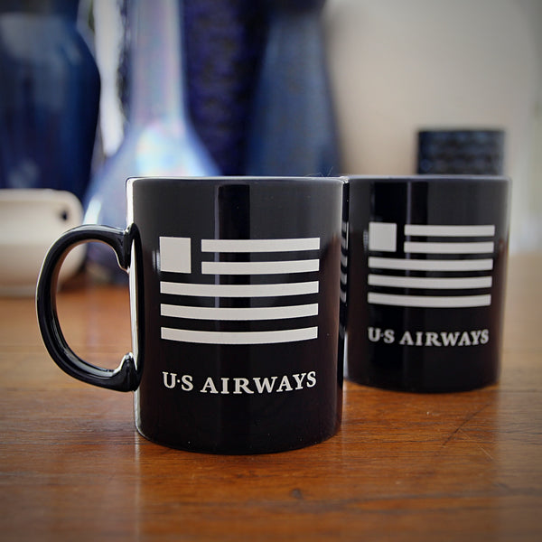 US Airways First Class Ceramic Coffee Mugs (Pair) – LEO Design, Ltd