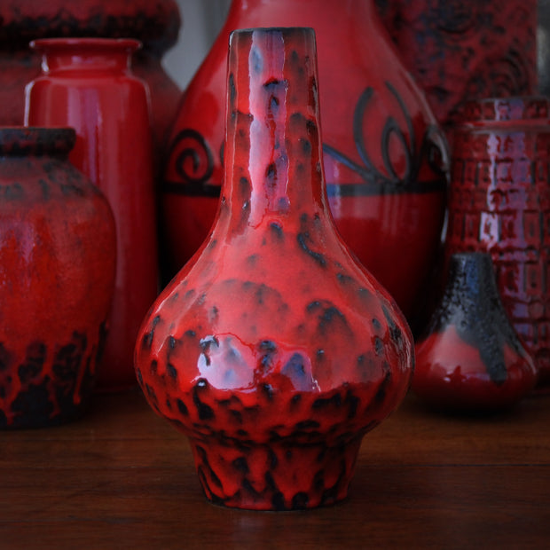 Red & Black Bottle Vase
