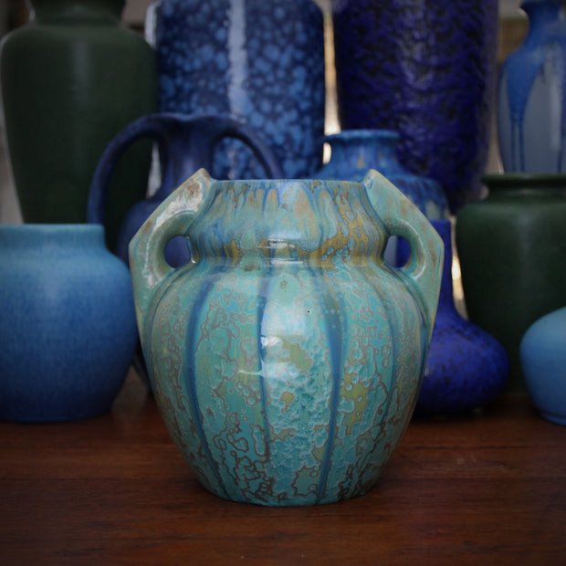 French Deco Crystalline Vase