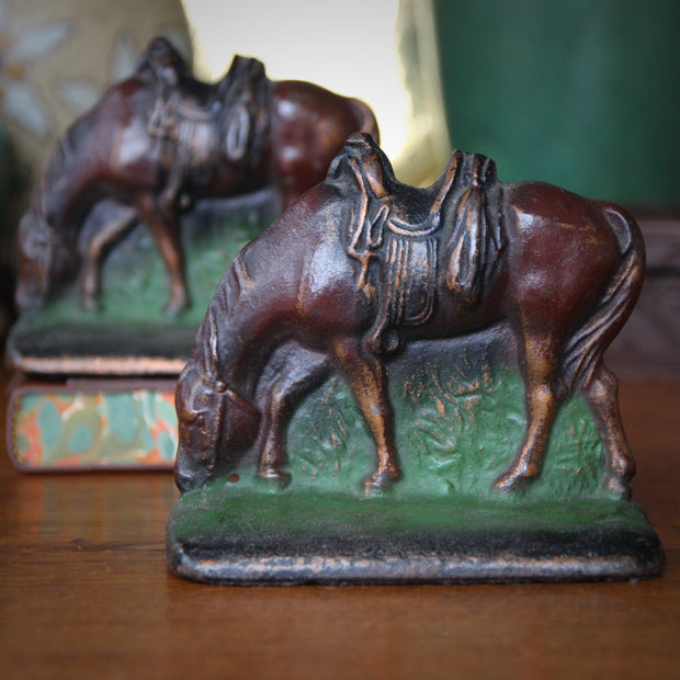 Grazing Horse Bookends