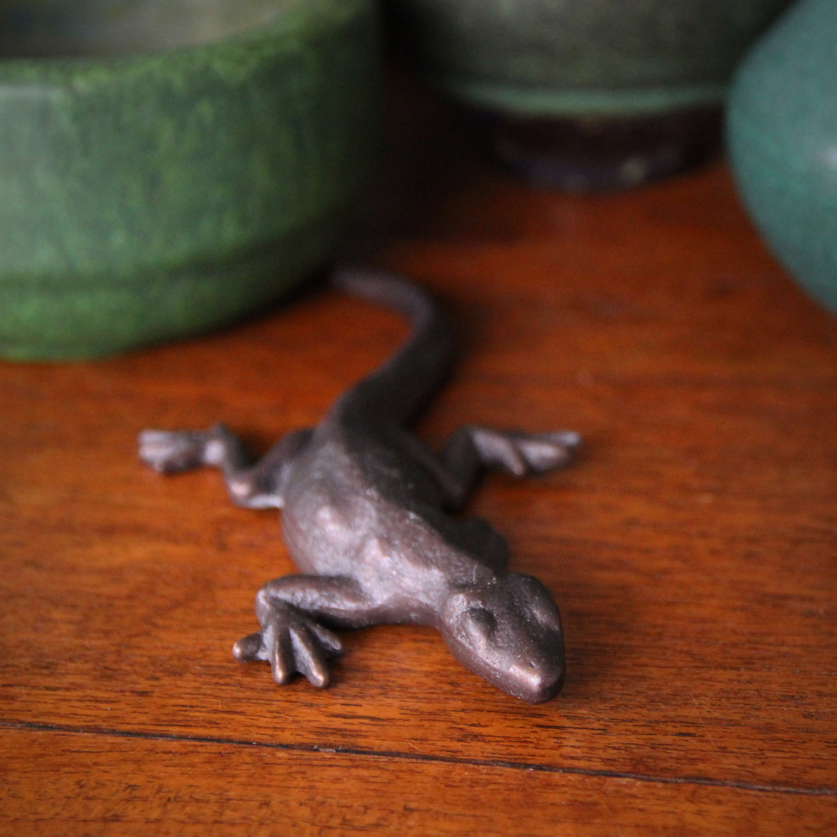 Bronze Gecko Sculpture