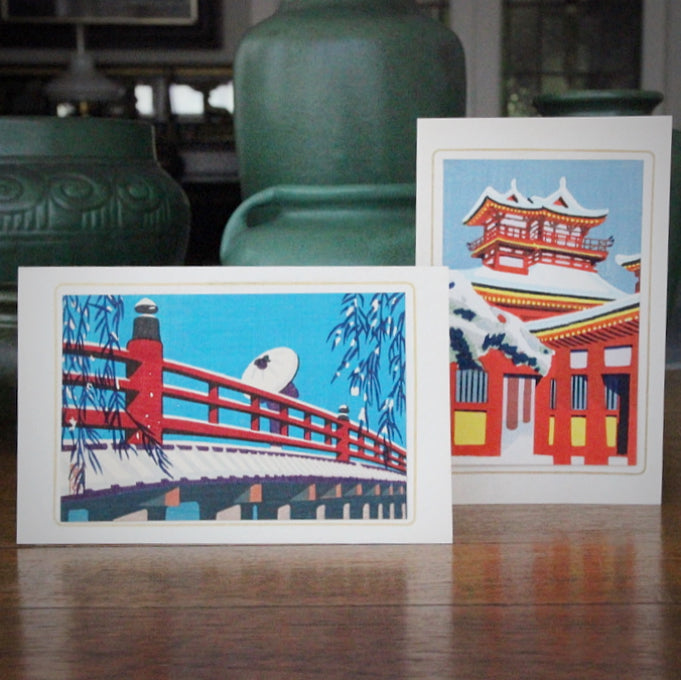 Japanese Modernist Woodblock Cards