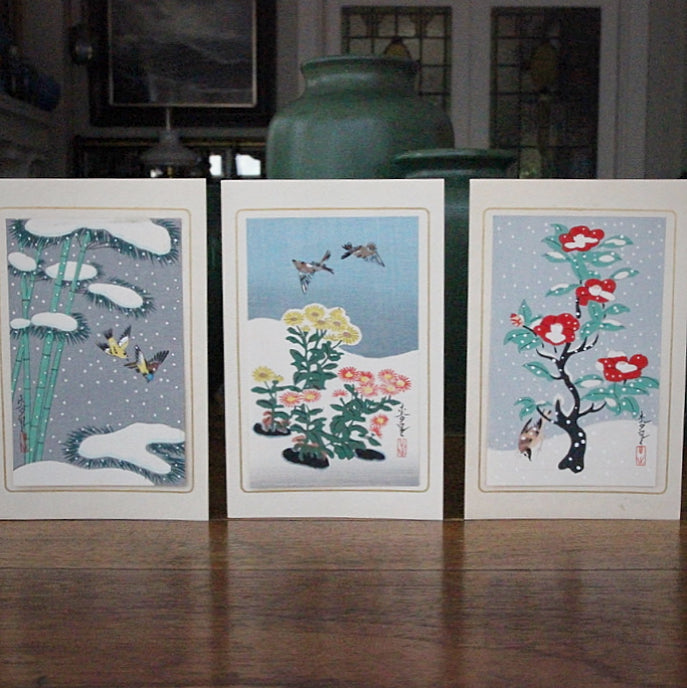 Japanese Modernist Woodblock Cards