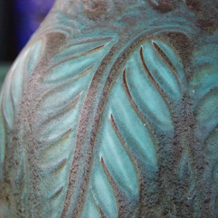 English Incised Botanical Vase