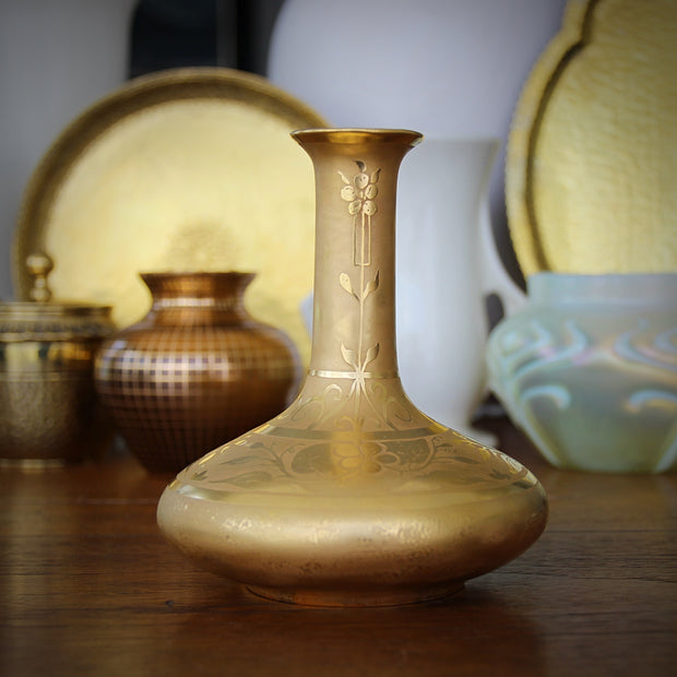 Bavarian Jugendstil Gilt Vase