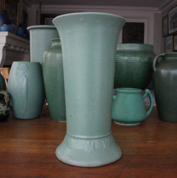 Matte Green Trumpet Vase