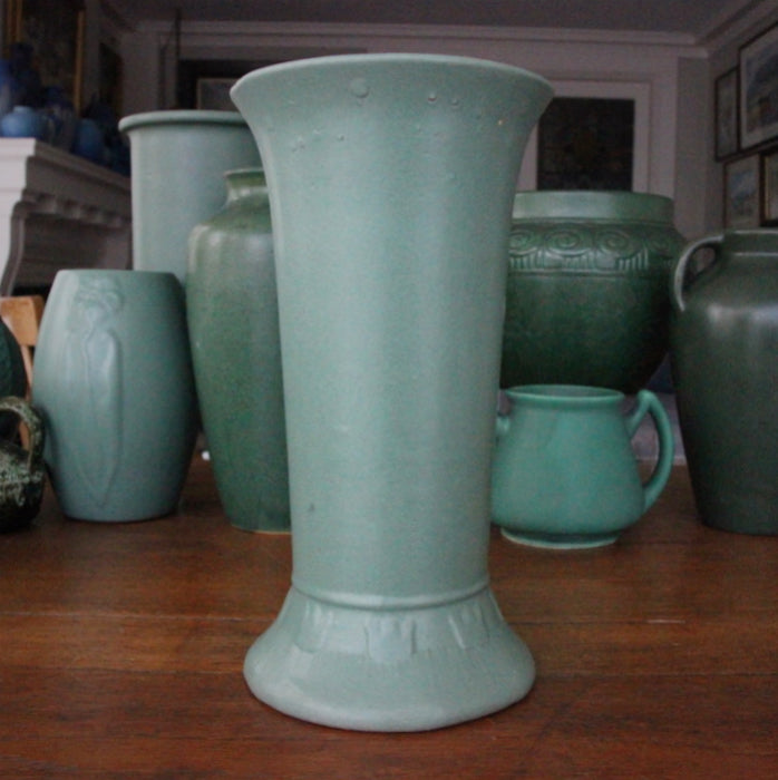 Matte Green Trumpet Vase