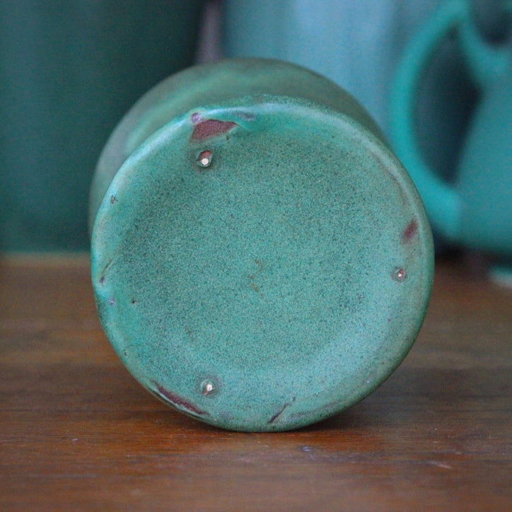 Matte Green Corseted Vase