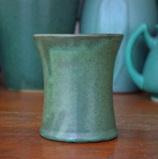 Matte Green Corseted Vase