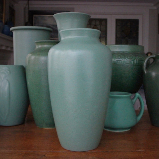 Matte Green High-Shoulder Vase