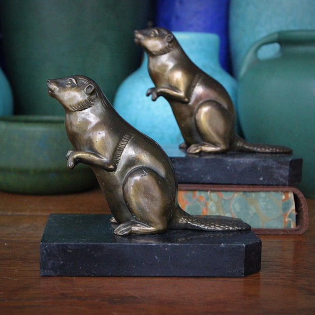 French Beaver Bookends