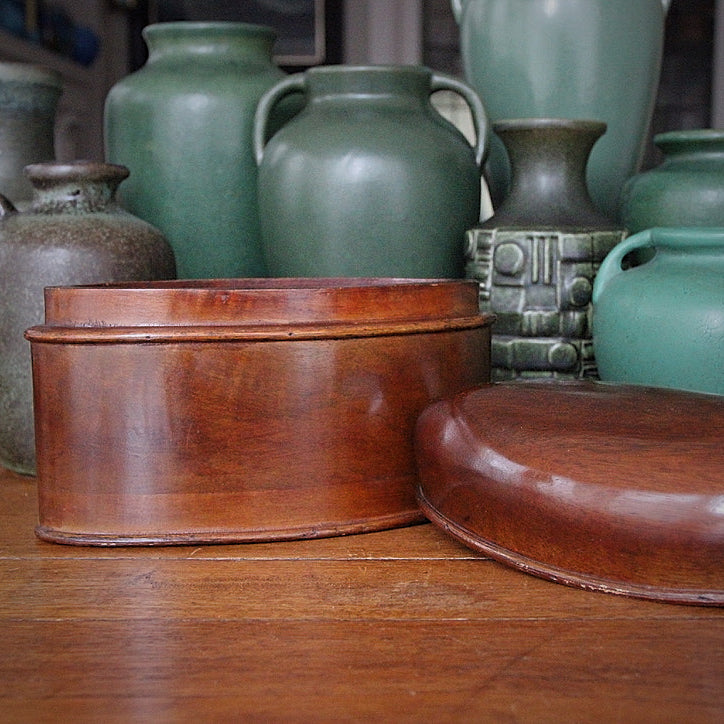 Edwardian Mahogany Ovoid Box