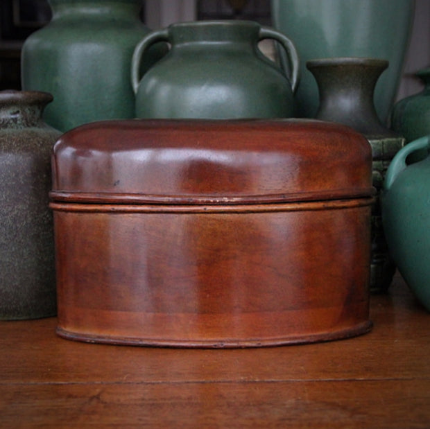 Edwardian Mahogany Ovoid Box