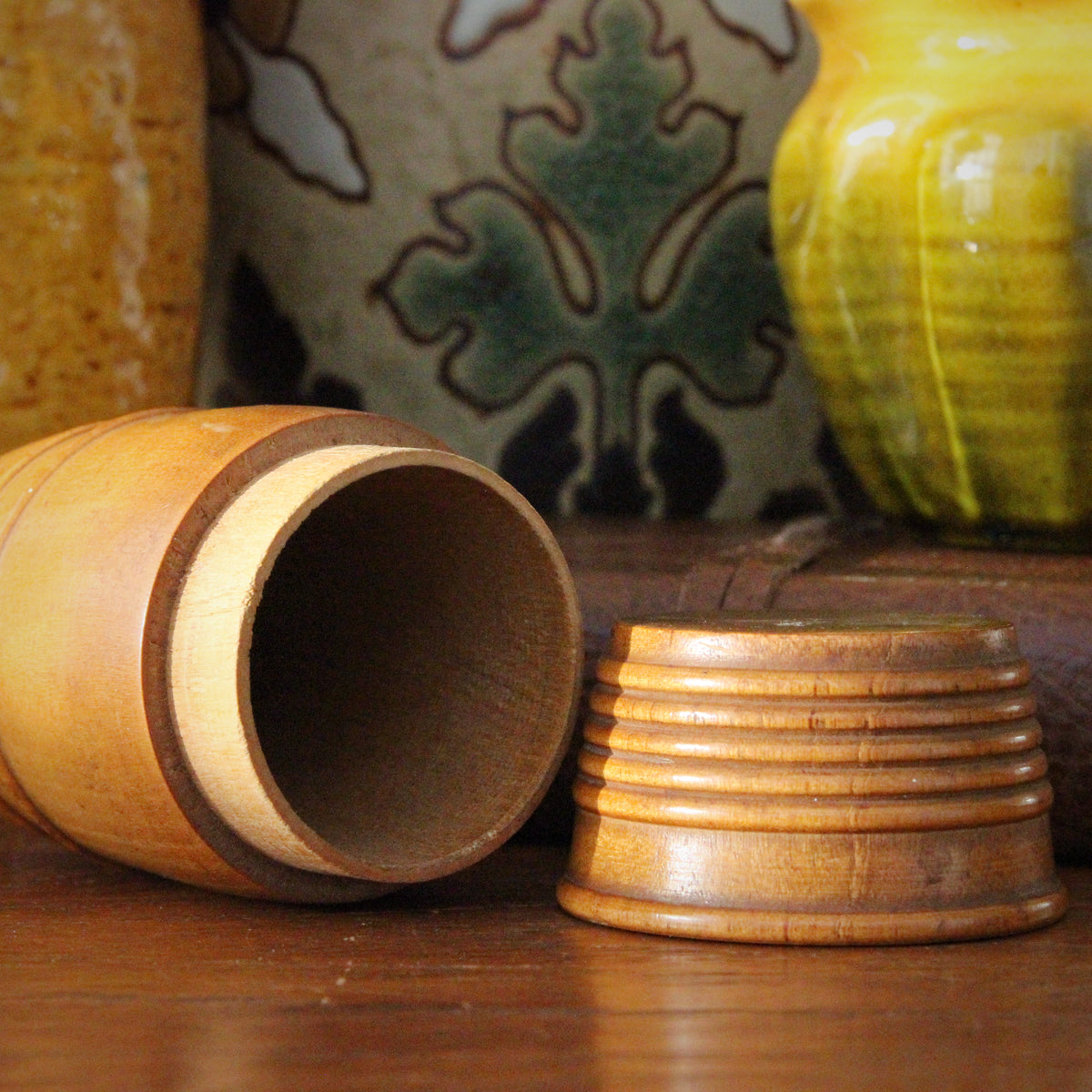 English Treen Barrel-Box