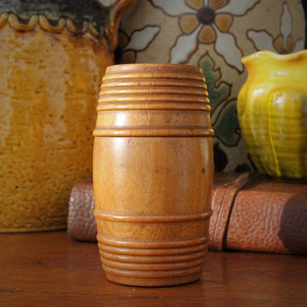 English Treen Barrel-Box