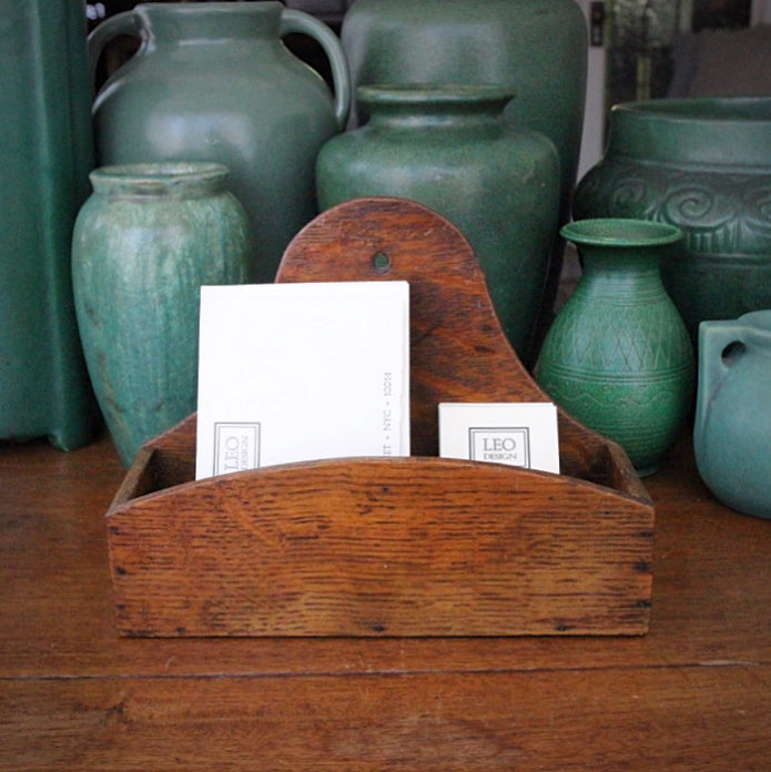 English Oak Wall Pocket