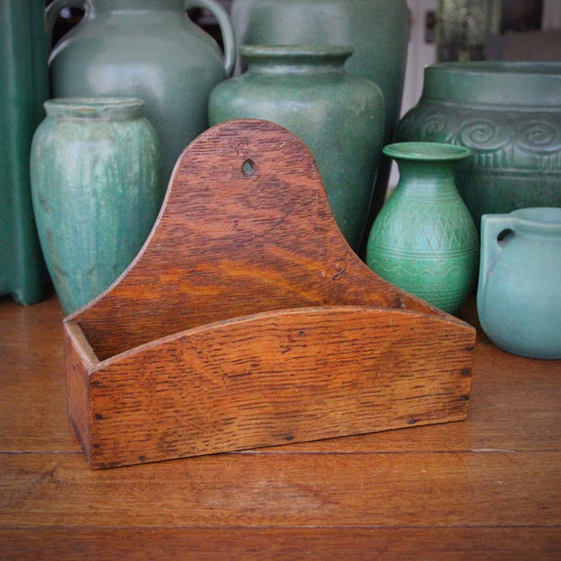 English Oak Wall Pocket