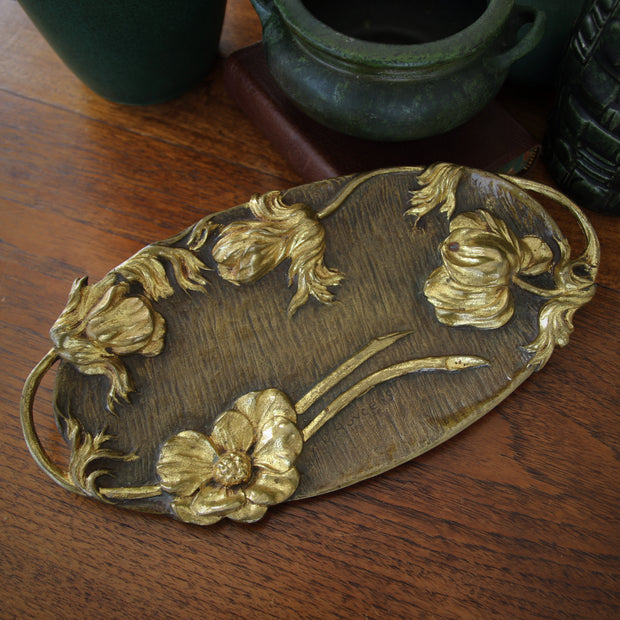 Nouveau Bronze "Tulip" Platter