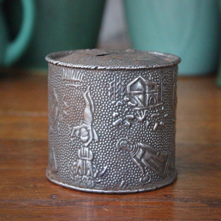 Embossed Steel Coin Bank