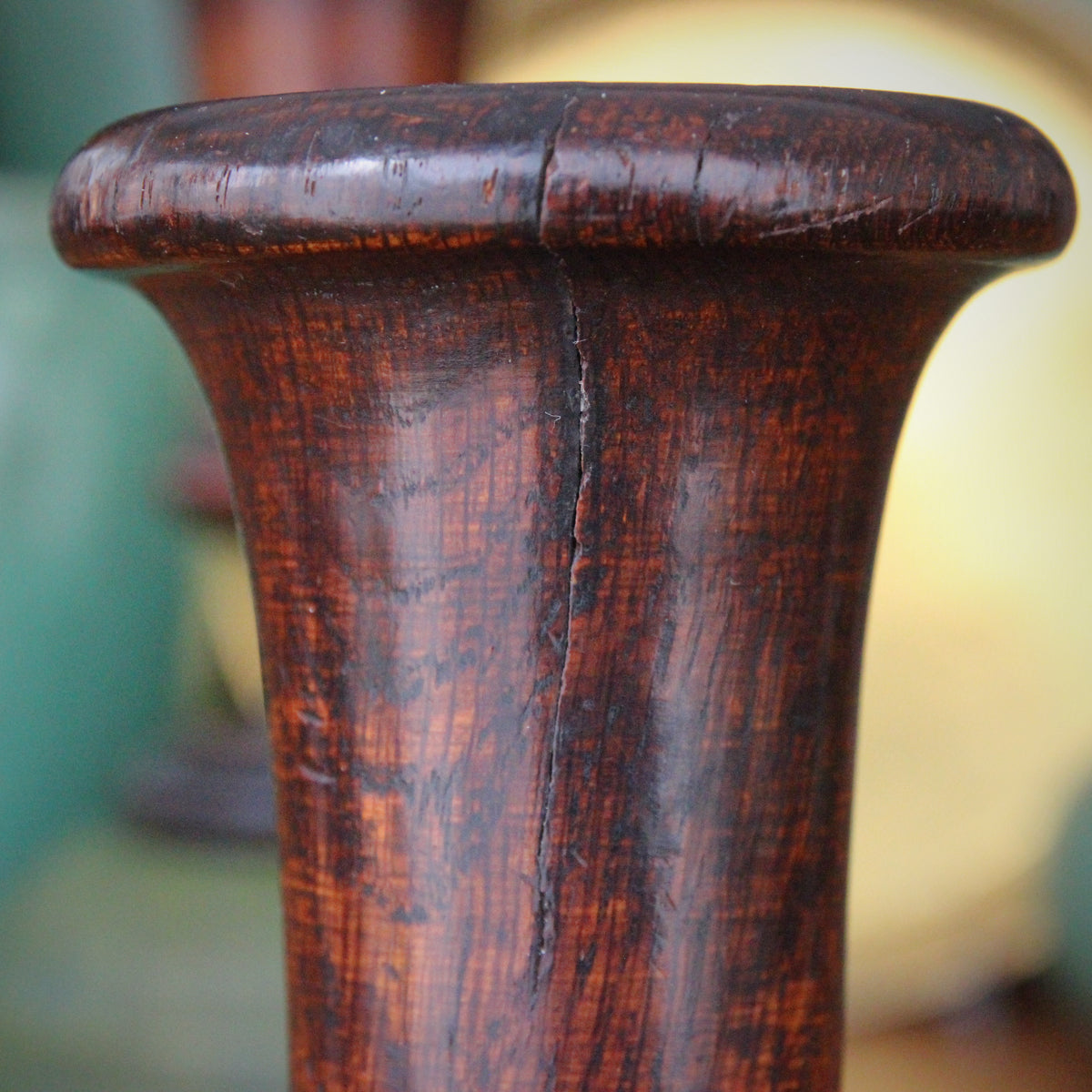Victorian Oak Mantel Vases