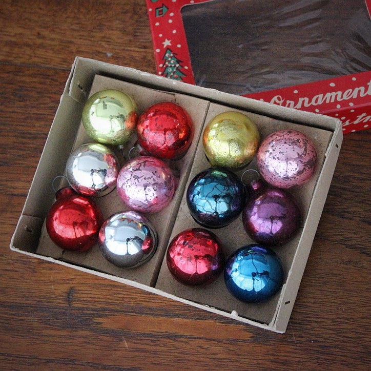 Glass "Feather Tree" Ornaments
