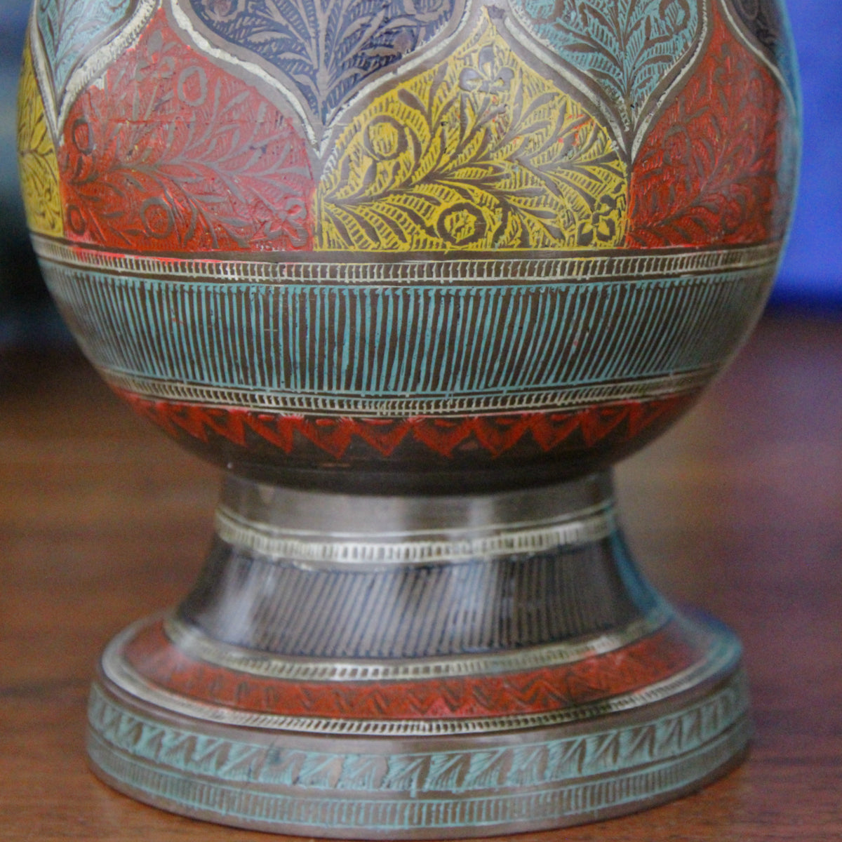 Indian Nakkashi Brass Vase