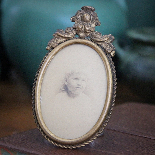 Victorian Brass Oval Frame