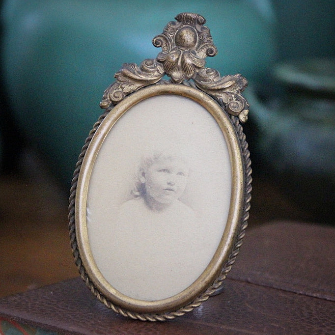 Victorian Brass Oval Frame
