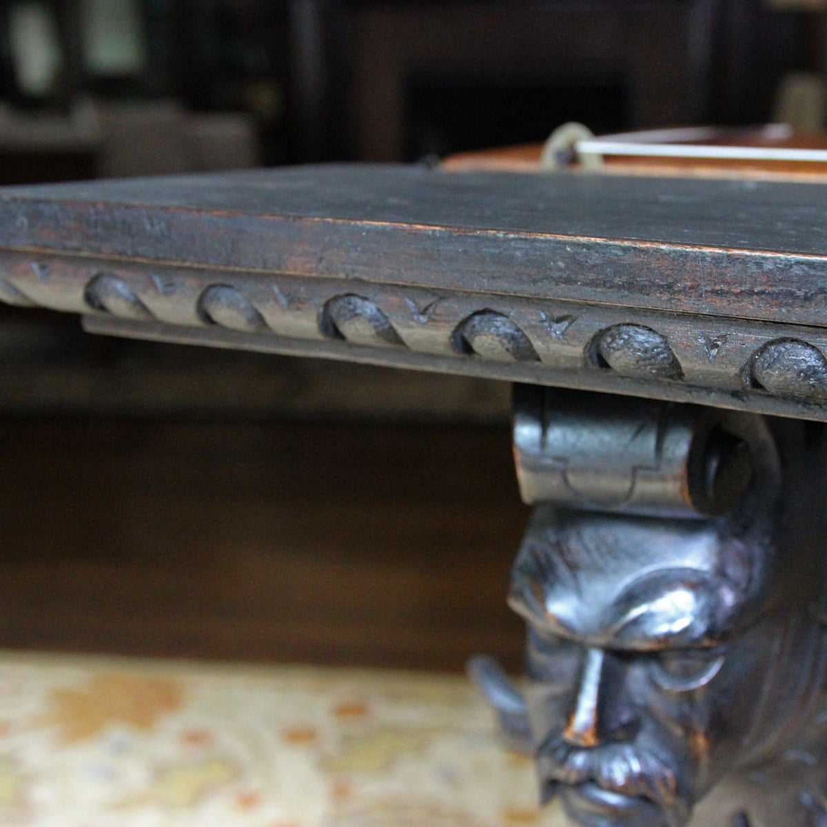 English Carved Oak Corbel Shelf