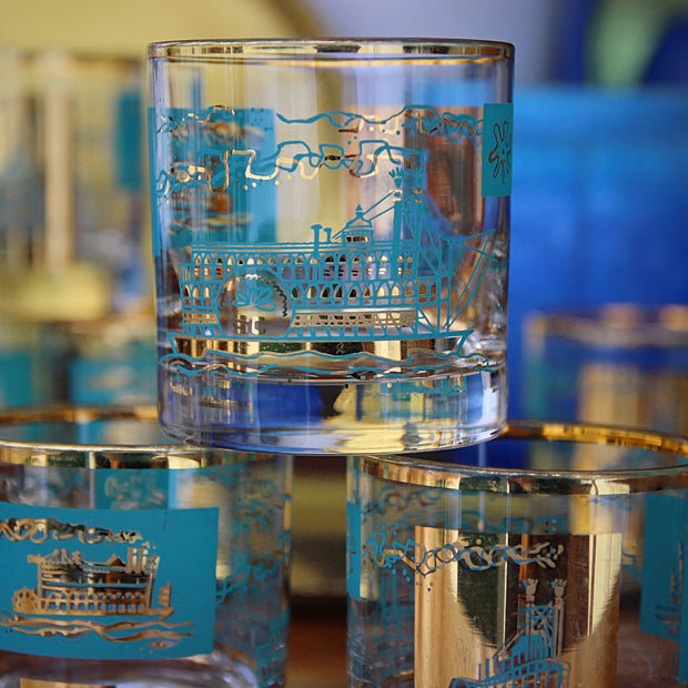 New Orleans Southern Comfort Cocktail Glasses with 22K Gold Trim (5) – LEO  Design, Ltd.