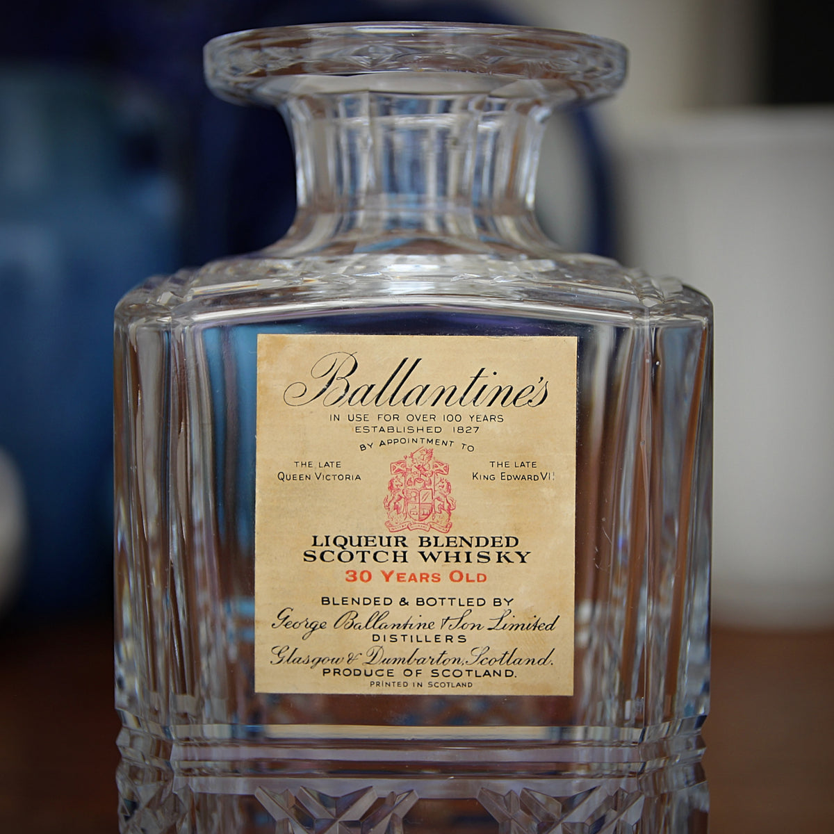 Ballentine's Crystal Whiskey Decanter