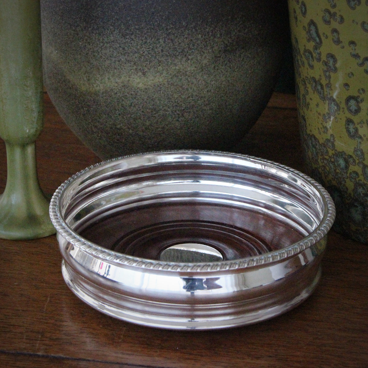 Sliver-Plated Bottle Coaster
