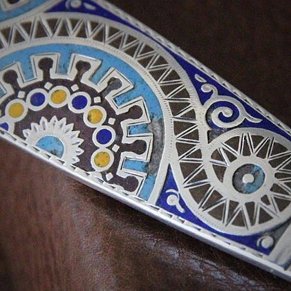 Enameled Sterling Berry Spoon
