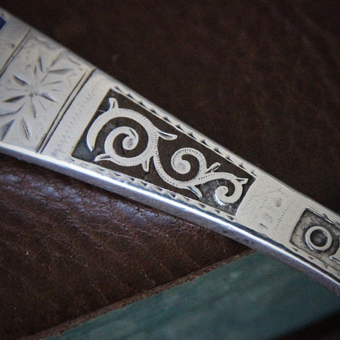 Enameled Sterling Berry Spoon