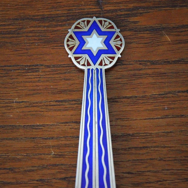 Danish Enameled Sterling Spoon