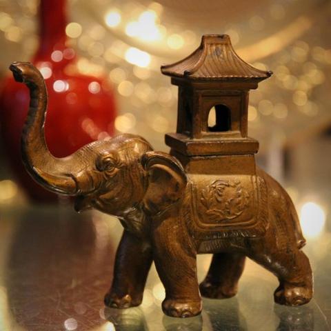 Japanese Elephant Incense Burner