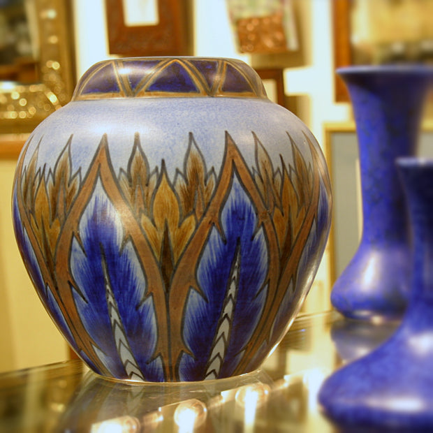 English Blue Flame Vase