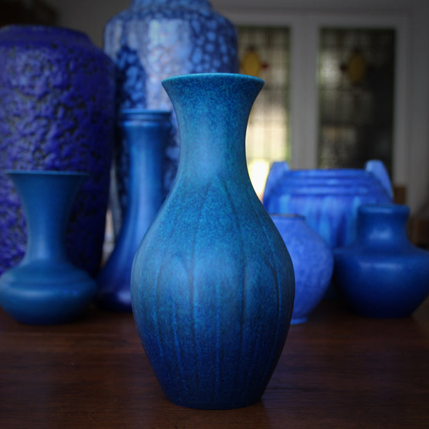 Cobalt Lotus Leaf Vase