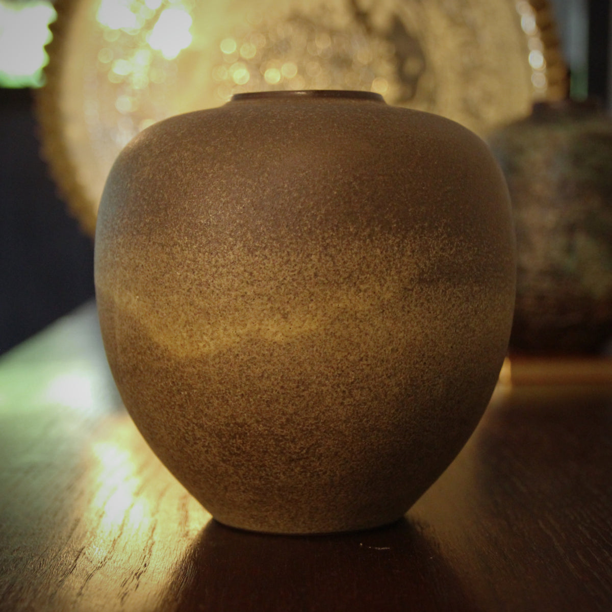 Moss Green Modernist Vase