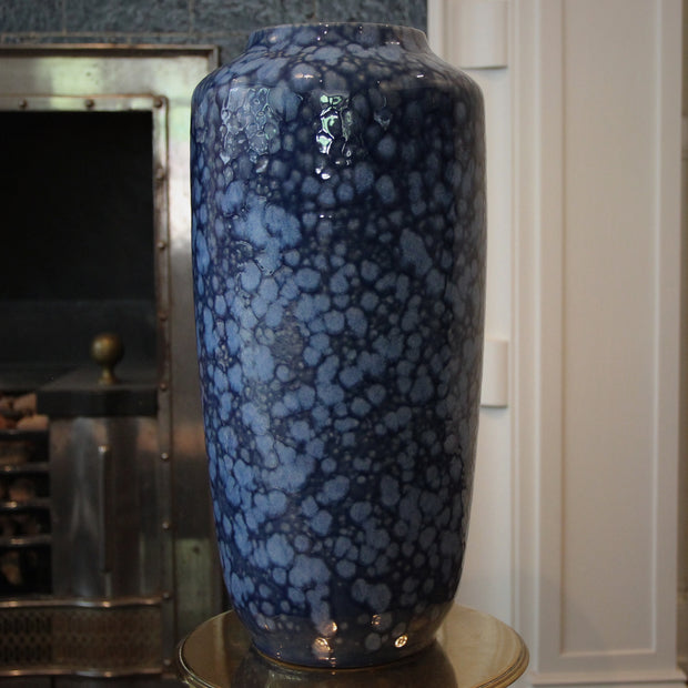 Dappled Blue Floor Vase