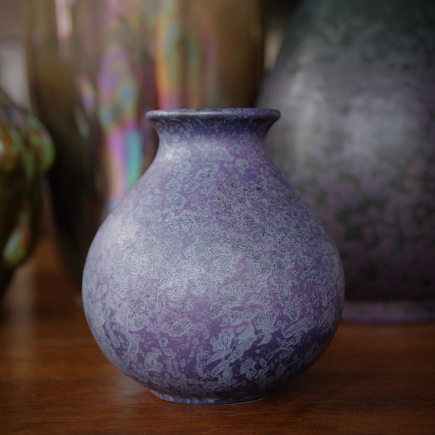 Dappled Violet & Steel Vase