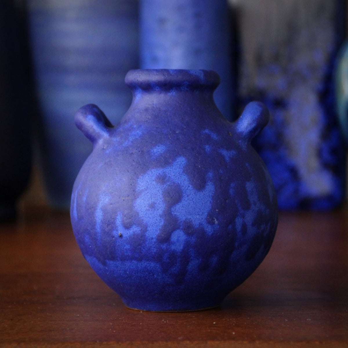 Ultramarine Two-Handled Vase