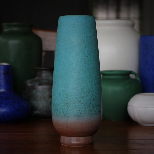 Aqua Tapered Cylinder Vase