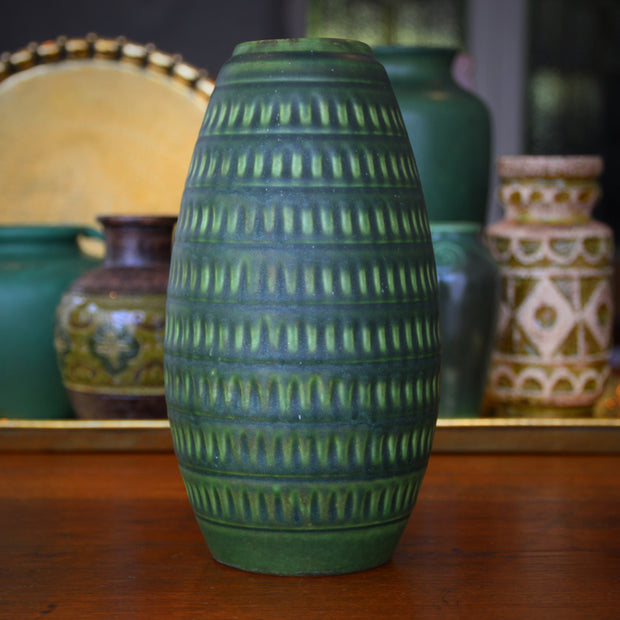 Tall Matte Green Vase