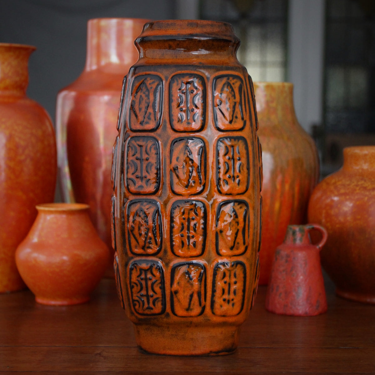 Orange "Tiled" Vase