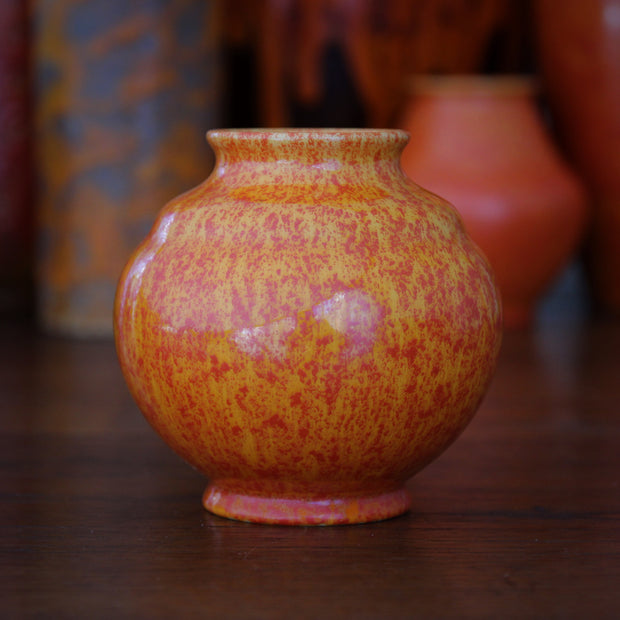 English Deco Orange Vase