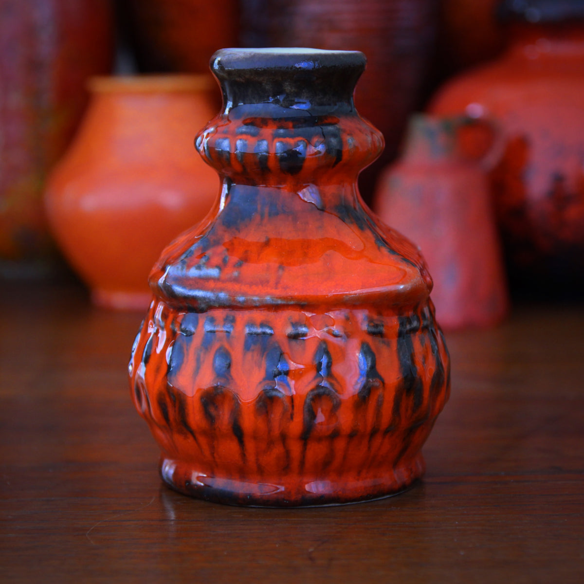 Orange Little Pagoda Vase